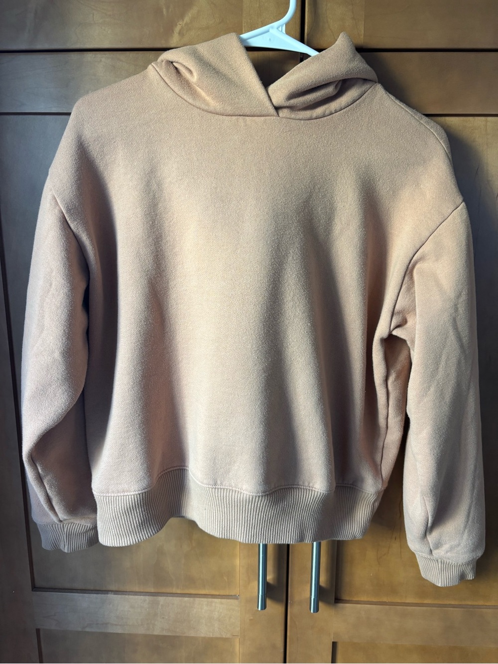 Tan crop hoodie small